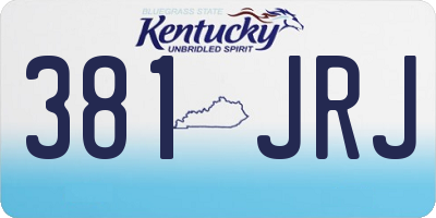 KY license plate 381JRJ