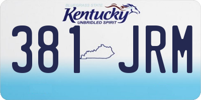 KY license plate 381JRM