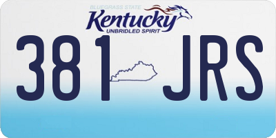 KY license plate 381JRS