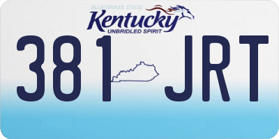KY license plate 381JRT