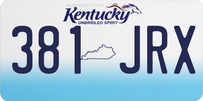 KY license plate 381JRX