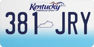 KY license plate 381JRY