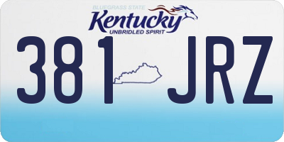 KY license plate 381JRZ