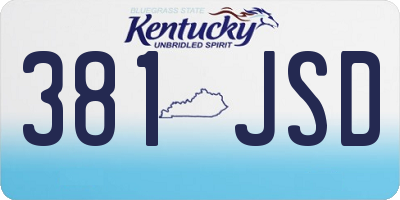 KY license plate 381JSD