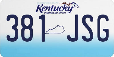 KY license plate 381JSG
