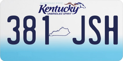 KY license plate 381JSH
