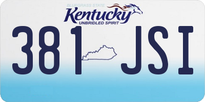 KY license plate 381JSI