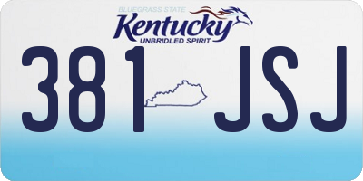 KY license plate 381JSJ