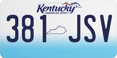 KY license plate 381JSV