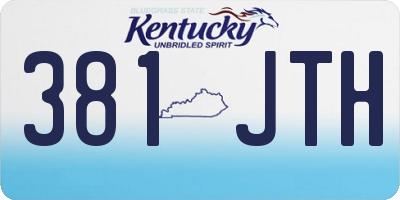 KY license plate 381JTH