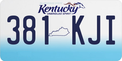 KY license plate 381KJI