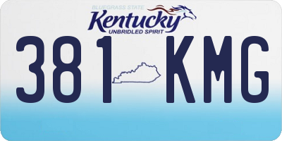 KY license plate 381KMG