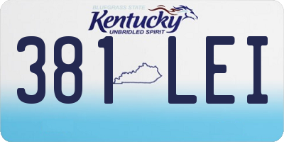 KY license plate 381LEI