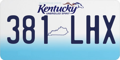 KY license plate 381LHX