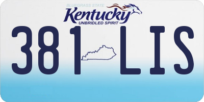 KY license plate 381LIS
