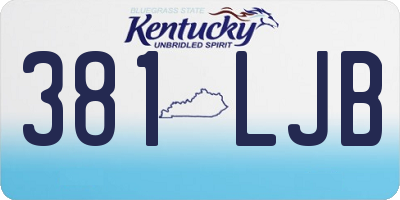 KY license plate 381LJB