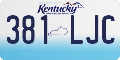 KY license plate 381LJC