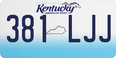 KY license plate 381LJJ