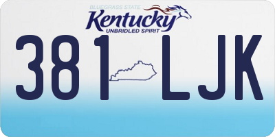 KY license plate 381LJK