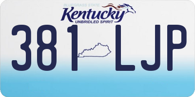 KY license plate 381LJP