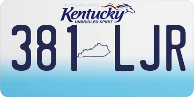 KY license plate 381LJR