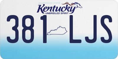 KY license plate 381LJS