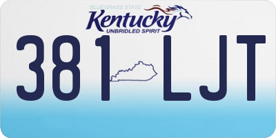 KY license plate 381LJT