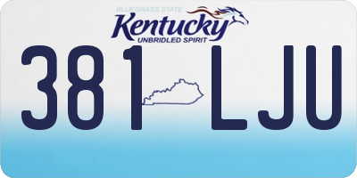 KY license plate 381LJU