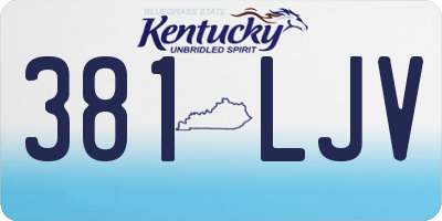 KY license plate 381LJV