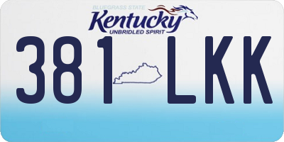 KY license plate 381LKK