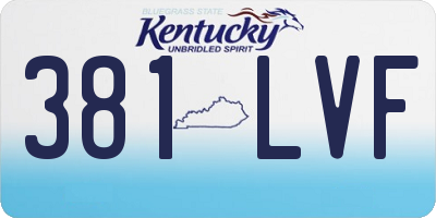 KY license plate 381LVF