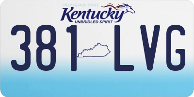 KY license plate 381LVG