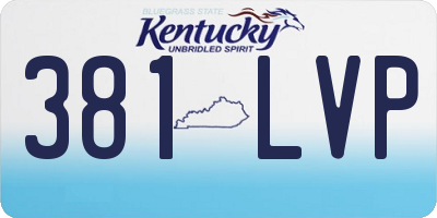KY license plate 381LVP