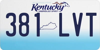 KY license plate 381LVT