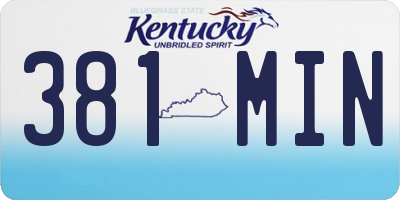 KY license plate 381MIN
