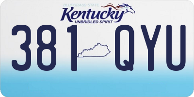 KY license plate 381QYU