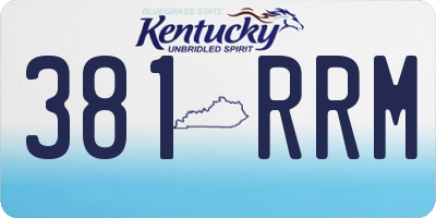 KY license plate 381RRM