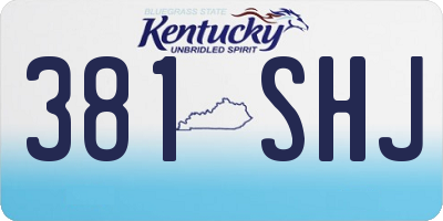 KY license plate 381SHJ