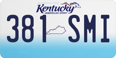 KY license plate 381SMI