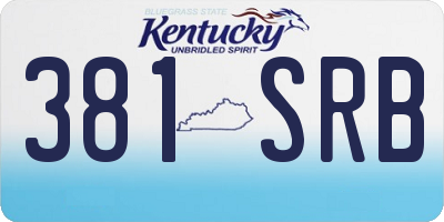 KY license plate 381SRB