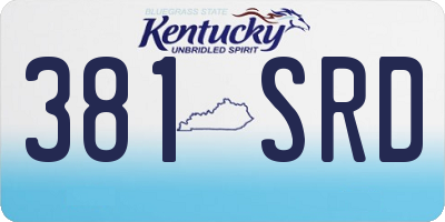 KY license plate 381SRD