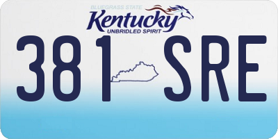 KY license plate 381SRE