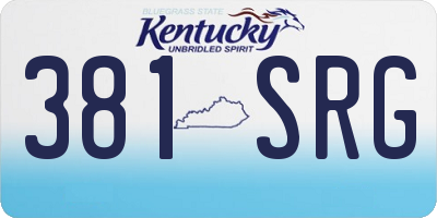 KY license plate 381SRG
