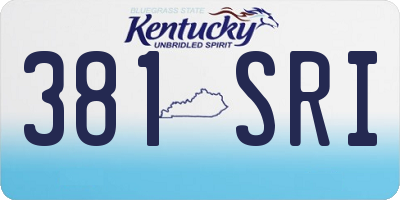 KY license plate 381SRI