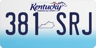 KY license plate 381SRJ