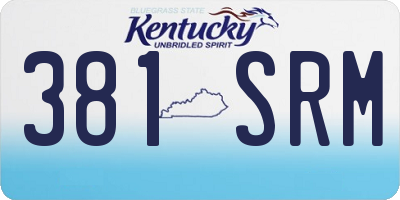 KY license plate 381SRM
