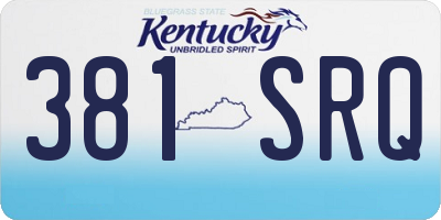 KY license plate 381SRQ