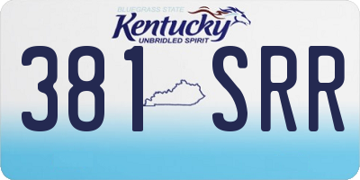 KY license plate 381SRR