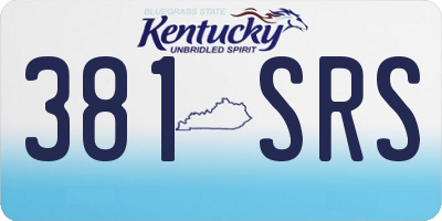 KY license plate 381SRS