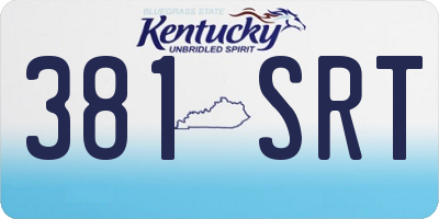KY license plate 381SRT